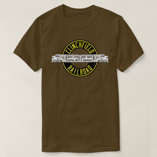 Vintage Clinchfield Railroad 1 T-shirt (Design voorkant)