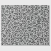 Vintage Clock Motif Pattern Cadeaupapier (Vlak)