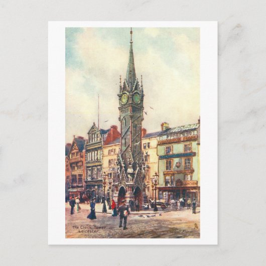 Vintage Clock Tower, Leicester Briefkaart (Voorkant)