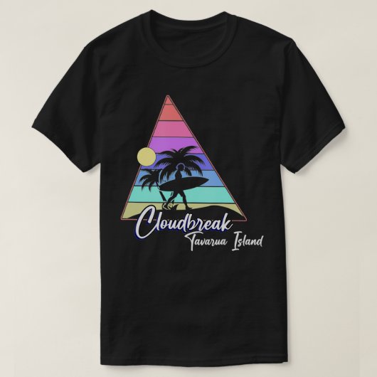 Vintage Cloudbreak Fiji Surfing T-shirt (Design voorkant)