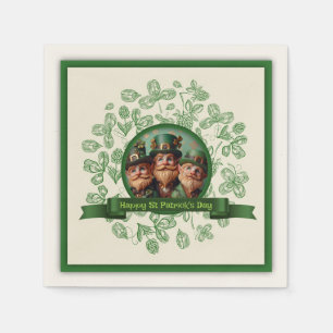Vintage Clover St Patrick's Day Kabouters PPN Servet