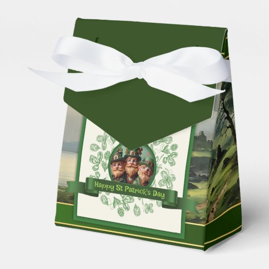 Vintage Clover St Patrick's Day Landschap TFB Bedankdoosjes (Voorkant Zijde)