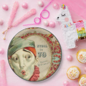 Vintage Clown Expressions Birthday Papieren Bordje (Feest)