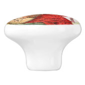 Vintage Clown Jester Musician Cat Mandolin Keramische Knop (Zijkant)