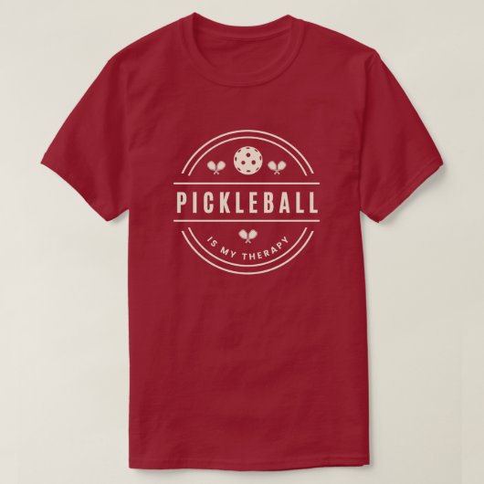 Vintage club Pickleball is mijn therapie T-shirt (Design voorkant)