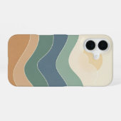 Vintage Coastal Waves iPhone 16 Hoesje (Achterkant horizontaal)