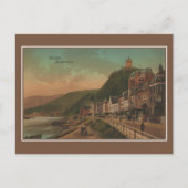 Vintage Cochem Duitsland Moselle Promenade Briefkaart (Voorkant)