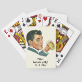 Vintage Cocktails Beverages, Man Drink Drinken Pokerkaarten (Achterkant)