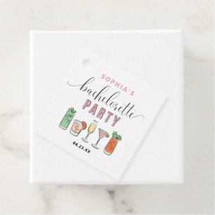 Vintage Cocktails Bruidsfeestcadeautag Bedankjes Labels