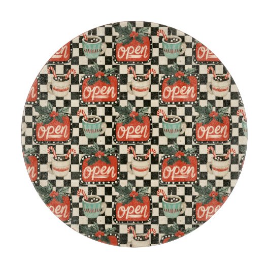 Vintage Cocoa Bar Aanrechtblad Statement Snijplank (Voorkant)