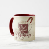 Vintage Cocoa Merry Christmas Mok (Voorkant links)