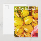 Vintage Cocos Islands Travel Briefkaart (Voorkant / Achterkant)