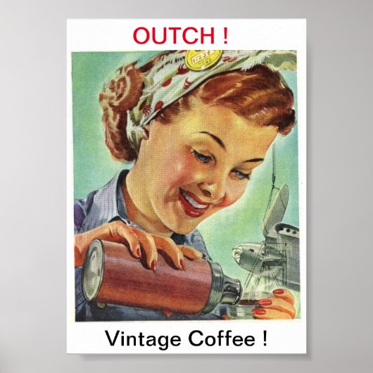 Vintage Coffee Afbeelding Poster (Voorkant)
