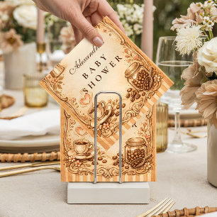 Vintage Coffee Baby Shower Servet