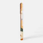 Vintage Coffee & Croissant iPhone 16 Hoesje (Linkerkant)