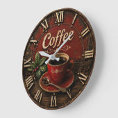 Vintage Coffee Cup Grote Klok (Hoek)