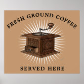 Vintage Coffee Grinder Poster (Voorkant)