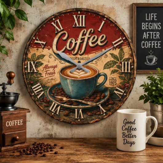 Vintage Coffee Grote Klok