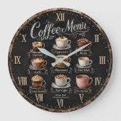 Vintage Coffee Menu Grote Klok (Voorkant)
