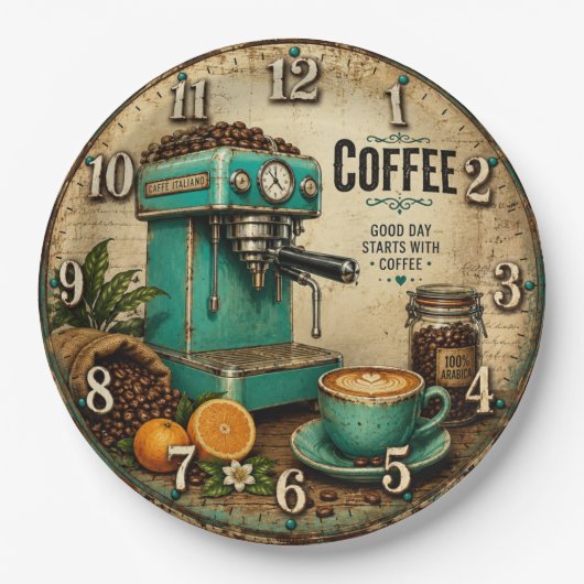 Vintage Coffee Papieren Bordje (Voorkant)