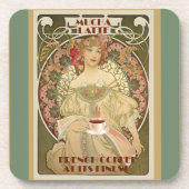 Vintage Coffee Poster Onderzetter (Voorkant)