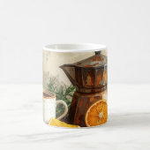 Vintage Coffee Pot Beans Cinnamon Magische Mok (Center)