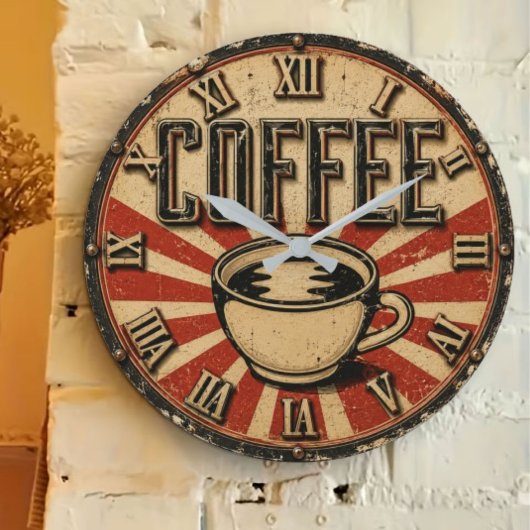 Vintage Coffee Retro Grote Klok