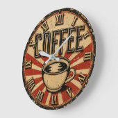Vintage Coffee Retro Grote Klok (Hoek)