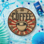 Vintage Coffee Retro Papieren Bordje (Feest)
