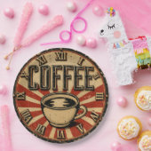 Vintage Coffee Retro Papieren Bordje (Feest)