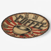 Vintage Coffee Retro Papieren Bordje (Gekanteld)