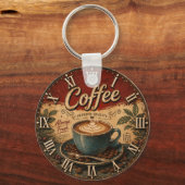 Vintage Coffee Sleutelhanger (Voorkant)
