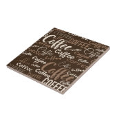 Vintage Coffee Typography Pattern (3) Tegeltje (Zijkant)