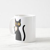 Vintage "COFFEEORNIA" Zwarte Kat Mok (Voorkant links)