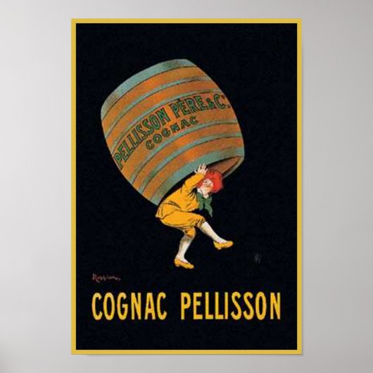 Vintage Cognac Pellisson Ad Poster (Voorkant)