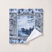 Vintage collage bad handdoek (Wasdoekje)