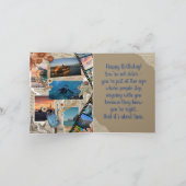 Vintage Collage Birthday Card Bedankkaart (Binnen)