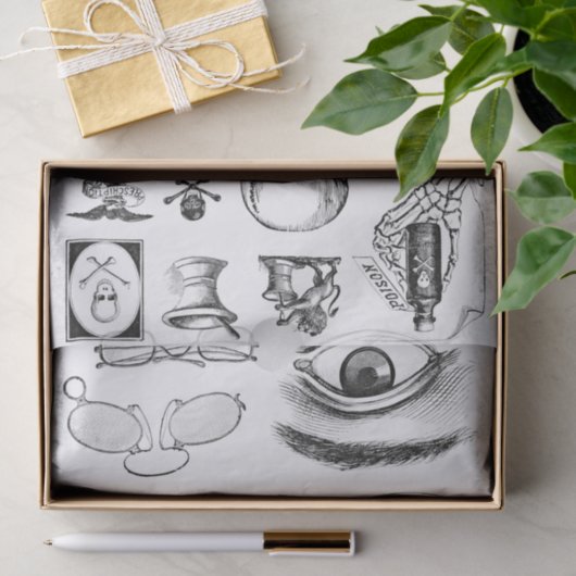 Vintage Collage Decoupage Chemist Apothecary Tissuepapier (Geschenk)