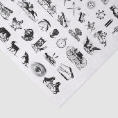 Vintage Collage Decoupage Etchings Icons Tissuepapier (Detail)