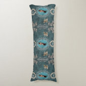 Vintage collage lichaamskussen (Voorkant Verticaal)