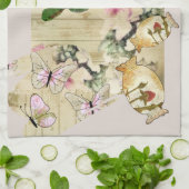 Vintage Collage Theedoek (Gevouwen)