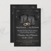 Vintage Collapsibles top Hats on chalkboard Kaart (Voorkant / Achterkant)