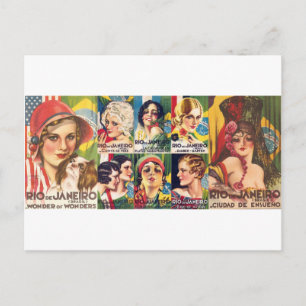 Vintage Collectie Rio de Janeiro Briefkaart