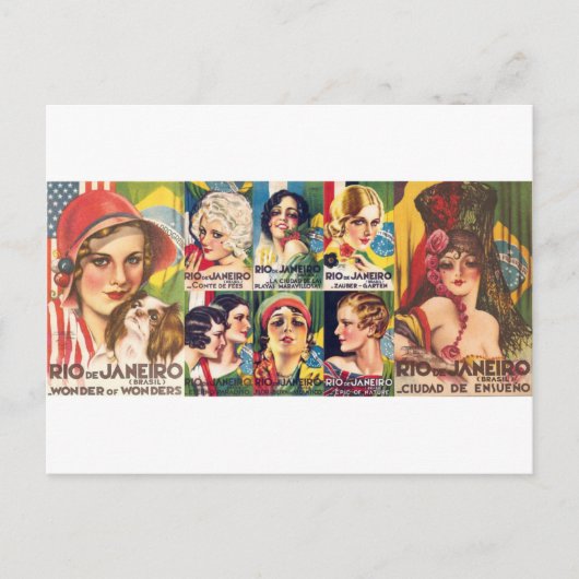 Vintage Collectie Rio de Janeiro Briefkaart (Voorkant)