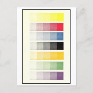 Vintage Color Mixing Guide Postcard Briefkaart