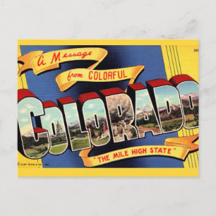 Vintage Colorado Groet Briefkaart