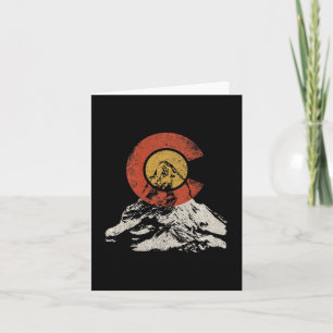 Vintage Colorado Vlag Berg Zonsondergang Buiten Hi Kaart
