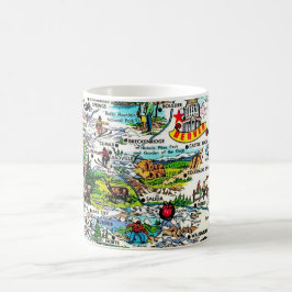 Vintage Colorful Colorado Map Mug Koffiemok