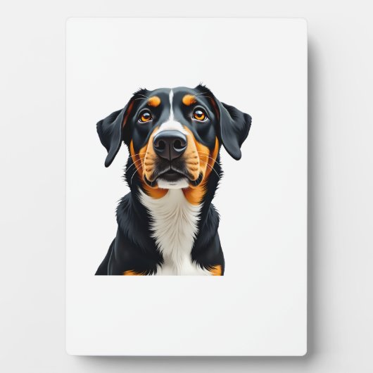 Vintage Colorful Dog Portrait Illustration Retro P Fotoplaat (voorkant)