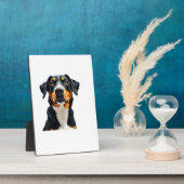 Vintage Colorful Dog Portrait Illustration Retro P Fotoplaat (Zijkant)